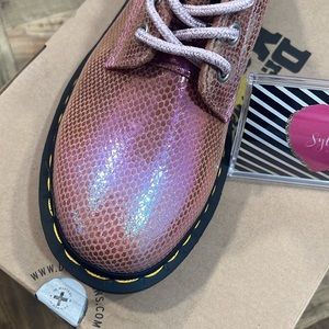 Dr. Martens | Shoes | Dr Martens 46 Pascal Pink Iridescent Texture Boot ...